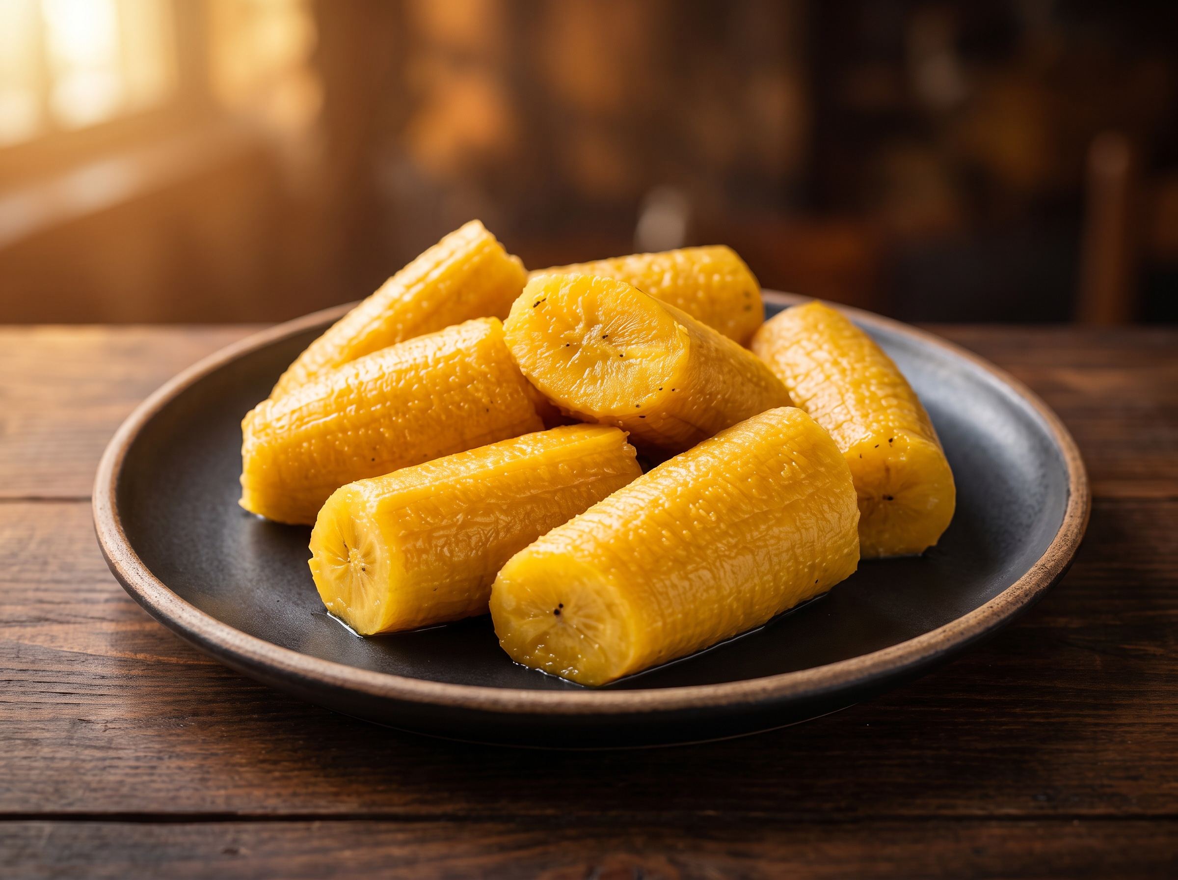 Banane plantain bouillie