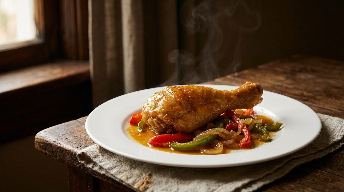 Cuisse de poulet braisée